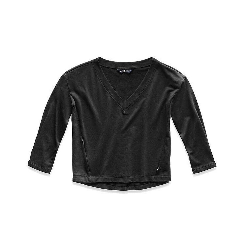 North Face Bayocean V Neck Crop Top Sweatshirt S